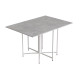 Стол раскладной трансформер книжка Морис 3 Ferrum-decor 75x130x90 Белый металл ДСП Бетон 16 мм (FRD-107417) - фото 10