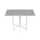 Стол раскладной трансформер книжка Морис 3 Ferrum-decor 75x130x90 Белый металл ДСП Бетон 16 мм (FRD-107417) - фото 9