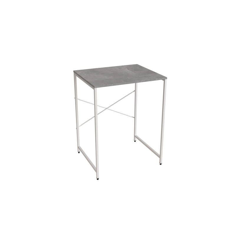 Стеллаж полка Бафрум 401 Ferrum-decor для стиральной машины 90x70,5x60,5 Белый металл ДСП Бетон 16 мм (FRD-107357)