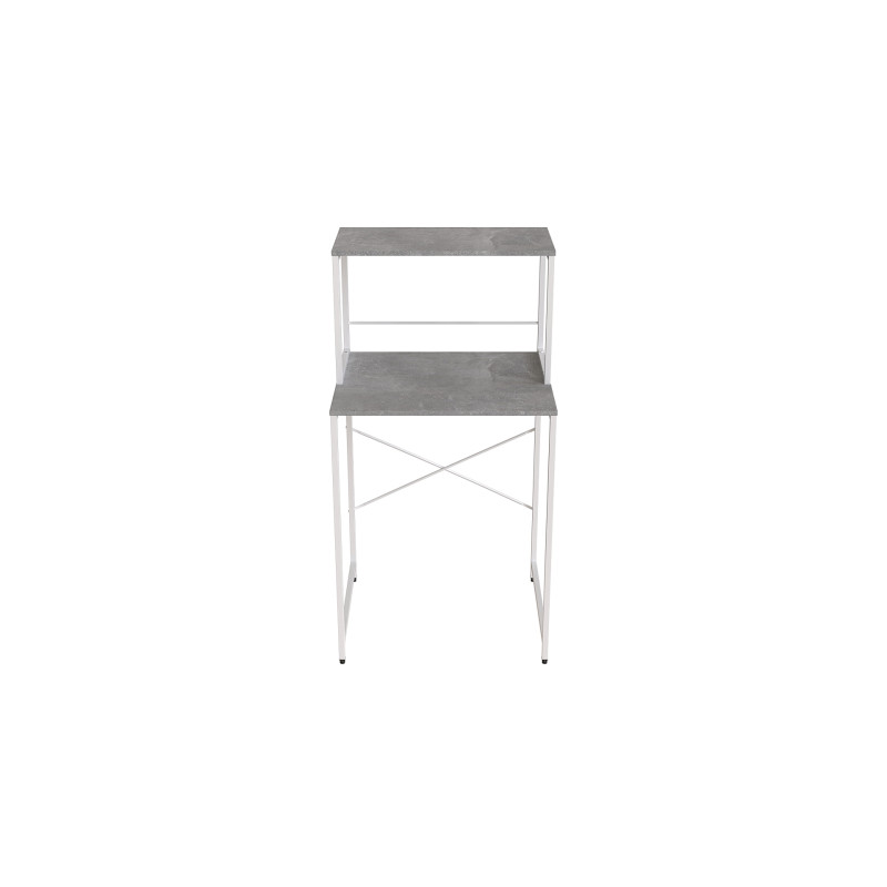 Стеллаж полка Бафрум 402 Ferrum-decor для стиральной машины 133,5x70,5x60,5 Белый металл ДСП Бетон 16 мм (FRD-107367)