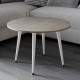 Стол журнальный круглый OPTIMA 2 ноги на конус Ferrum-decor 450x670x670 Белый металл ДСП Дуб Кремона Канолло 16 мм (FRD-107547) - фото 3