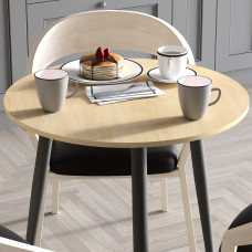 Стол круглый OPTIMA 3 ноги на конус Ferrum-decor 750x670x670 Черный металл ДСП Дуб Кремона Торро 16 мм (FRD-107557)