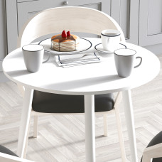 Стол круглый OPTIMA 3 ноги на конус Ferrum-decor 750x670x670 Белый металл ДСП Белый 16 мм (FRD-107447)