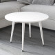 Стол журнальный круглый OPTIMA 2 ноги на конус Ferrum-decor 450x670x670 Белый металл ДСП Белый 16 мм (FRD-107477) - фото 4