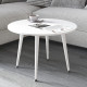 Стол журнальный круглый OPTIMA 2 ноги на конус Ferrum-decor 450x670x670 Белый металл ДСП Белый 16 мм (FRD-107477) - фото 3