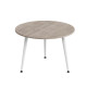Стол журнальный круглый OPTIMA 1 ноги на конус Ferrum-decor 450x670x670 Белый металл Дуб Кремона Канолло 16 мм (FRD-107537) - фото 4