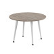 Стол журнальный круглый OPTIMA 2 ноги на конус Ferrum-decor 450x670x670 Белый металл ДСП Дуб Кремона Канолло 16 мм (FRD-107547) - фото 1