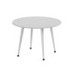 Стол журнальный круглый OPTIMA 2 ноги на конус Ferrum-decor 450x670x670 Белый металл ДСП Белый 16 мм (FRD-107477) - фото 1