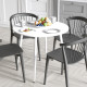 Стол круглый OPTIMA 5 ноги на конус Ferrum-decor 750x900x900 Белый металл ДСП Белый 16 мм (FRD-107487) - фото 3