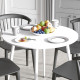 Стол круглый OPTIMA 5 ноги на конус Ferrum-decor 750x900x900 Белый металл ДСП Белый 16 мм (FRD-107487) - фото 2