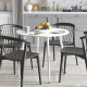 Стол круглый OPTIMA 5 ноги на конус Ferrum-decor 750x900x900 Белый металл ДСП Белый 16 мм (FRD-107487) - фото 1