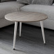 Стол журнальный круглый OPTIMA 1 ноги на конус Ferrum-decor 450x670x670 Белый металл Дуб Кремона Канолло 16 мм (FRD-107537) - фото 2