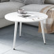 Стол журнальный круглый OPTIMA 1 ноги на конус Ferrum-decor 450x670x670 Белый металл ДСП Белый 16 мм (FRD-107467) - фото 4