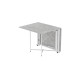 Стол обеденный трансформер книжка Орион Pro Ferrum-decor 75x152x90 Белый металл ДСП Бетон 16 мм (FRD-107407) - фото 7