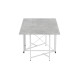 Стол обеденный трансформер книжка Орион Pro Ferrum-decor 75x152x90 Белый металл ДСП Бетон 16 мм (FRD-107407) - фото 6