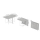 Стол обеденный трансформер книжка Орион Pro Ferrum-decor 75x152x90 Белый металл ДСП Бетон 16 мм (FRD-107407) - фото 9