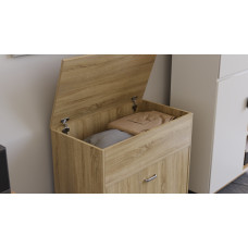 Ліжко трансформер комод ASCET 3 Ferrum-decor 920x2000x700 Чорний метал ДСП Дуб Сонома 16 мм (FRD-107337)