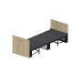 Ліжко трансформер ASCET 1 Ferrum-decor 650x2000x700 Чорний метал ДСП Дуб Сонома 16 мм (FRD-107327) - фото 3