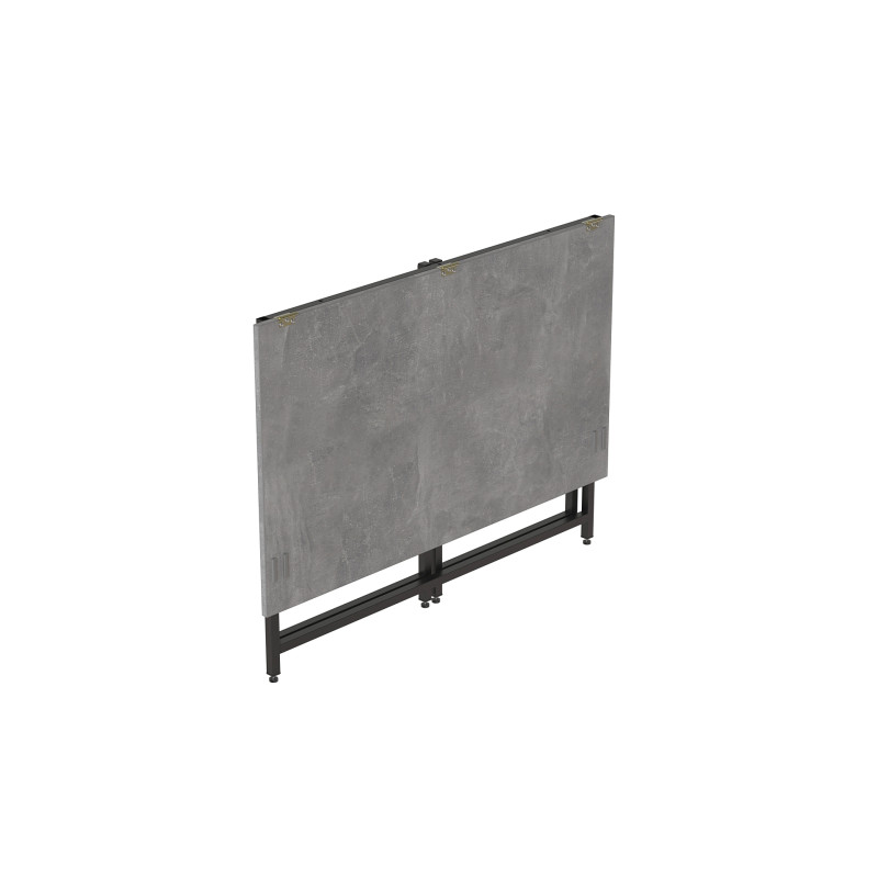 Стіл-трансформер розкладний Слай Ferrum-decor 75x90x50 Чорний метал ДСП Бетон 16 мм (FRD-107347)