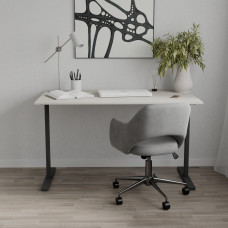 Стол письменный Space Ferrum-decor 750x1200x700 Черный металл ДСП Кашемир 16 мм (FRD-107927)