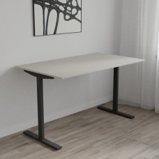Стол письменный Space Ferrum-decor 750x1400x700 Черный металл ДСП Кашемир 16 мм (FRD-107987)