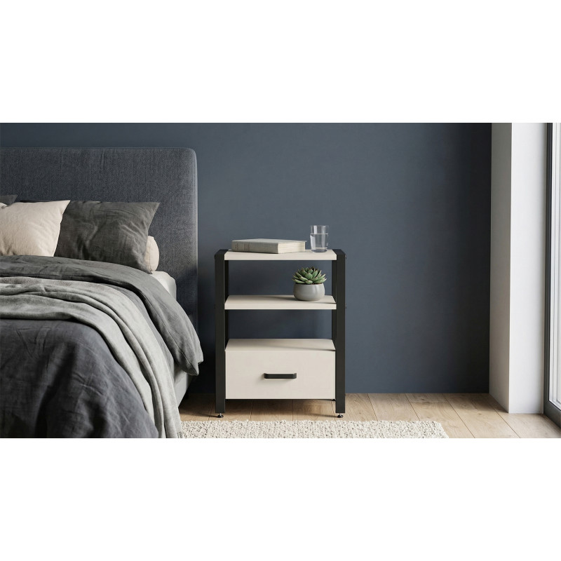 Тумба універсальна Ferrum-decor Вів'єн 1/1 50x41x40 чорний ДСП Кашемір 16 мм (FRD-107807)