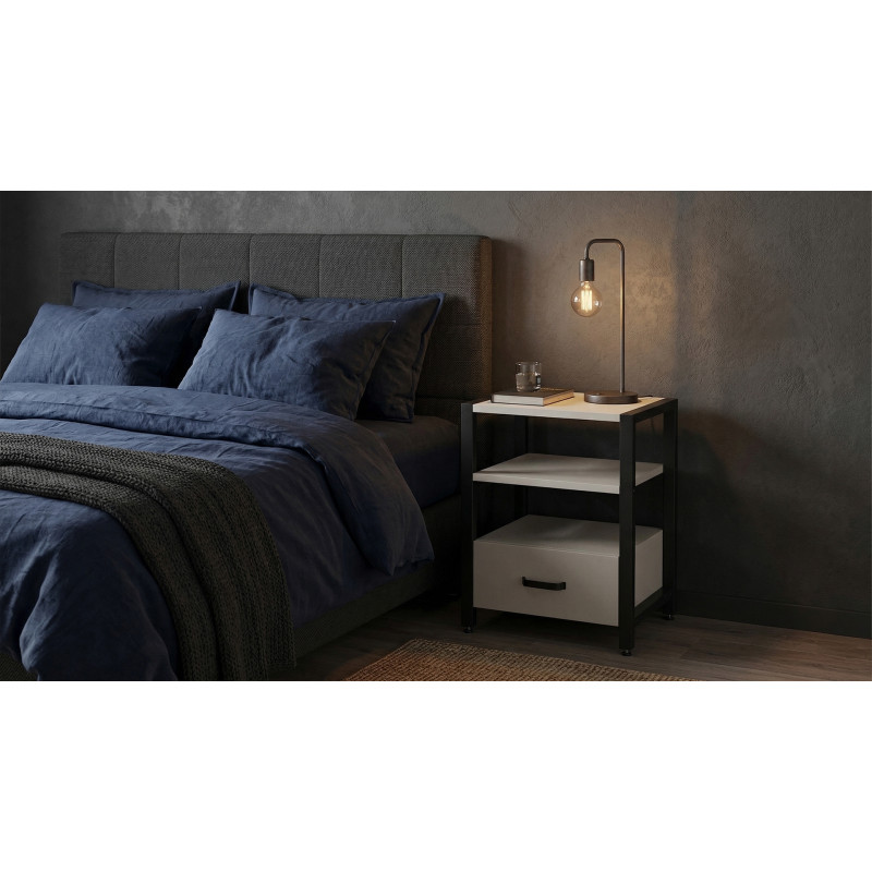 Тумба універсальна Ferrum-decor Вів'єн 1/1 50x41x40 чорний ДСП Кашемір 16 мм (FRD-107807)