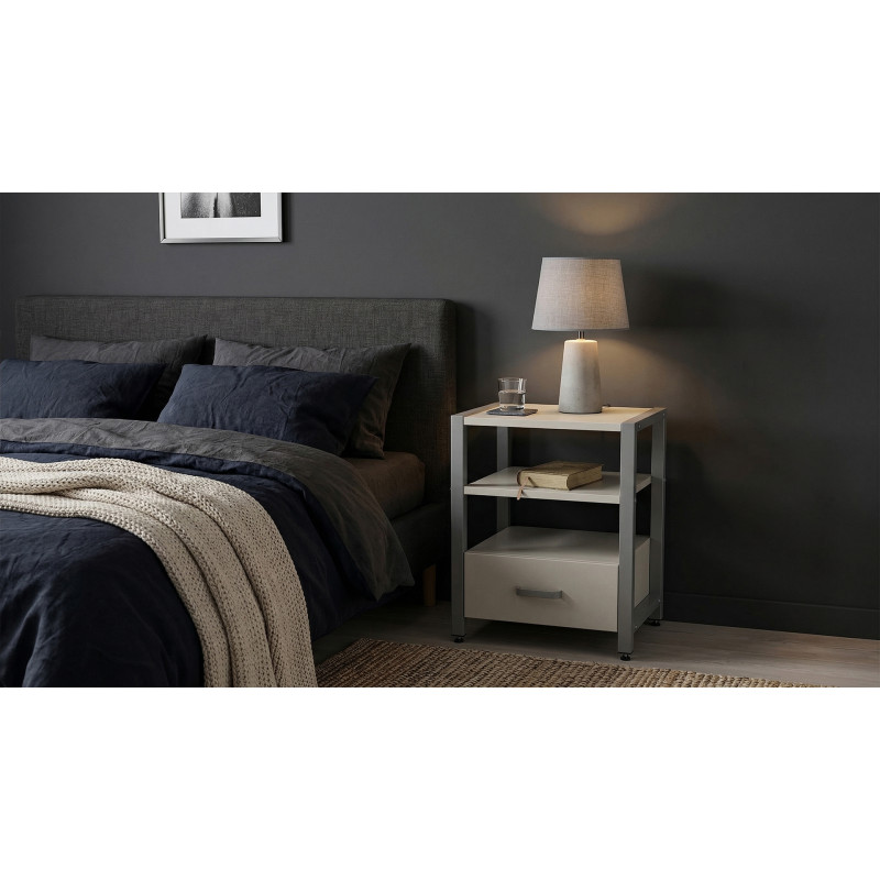 Тумба універсальна Ferrum-decor Вів'єн 1/1 50x41x40 сірий ДСП Кашемір 16 мм (FRD-107817)