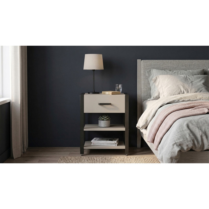 Тумба універсальна Ferrum-decor Вів'єн 1/2 50x41x40 чорний ДСП Кашемір 16 мм (FRD-107777)