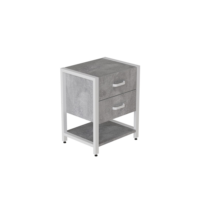 Тумба універсальна Ferrum-decor Вів'єн 2/1 50x41x40 білий ДСП Бетон 16 мм (FRD-106927)