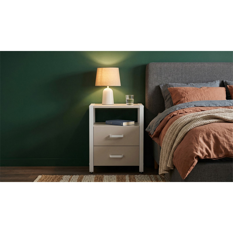 Тумба універсальна Ferrum-decor Вів'єн 2/2 50x41x40 білий ДСП Кашемір 16 мм (FRD-107767)