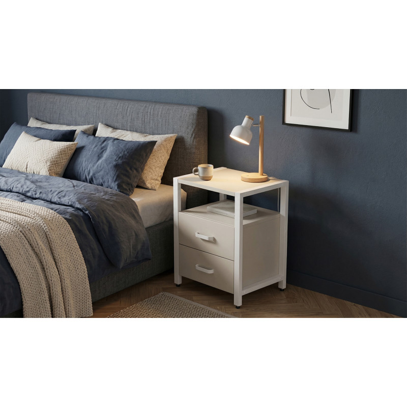 Тумба універсальна Ferrum-decor Вів'єн 2/2 50x41x40 білий ДСП Кашемір 16 мм (FRD-107767)