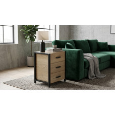 Тумба універсальна Ferrum-decor Вів'єн 3 50x41x40 чорний ДСП Дуб Кремона Торро 16 мм (FRD-107747)