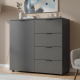 Комод в гостиную Doros Рон 1 80х38х81 см Графит (DRS-011293) - фото 1