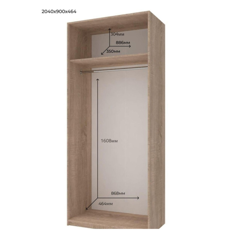 Комплект шаф для одягу Doros Промо (2 шт.) 225х48х204 см Білий (DRS-011211)