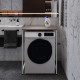 Стеллаж полка Бафрум 401 Ferrum-decor для стиральной машины 90x70,5x60,5 Белый металл ДСП Дуб Кремона Канолло 16 мм (FRD-107578) - фото 2