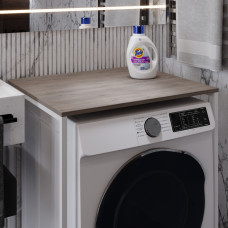 Стеллаж полка Бафрум 401 Ferrum-decor для стиральной машины 90x70,5x60,5 Белый металл ДСП Дуб Кремона Канолло 16 мм (FRD-107578)