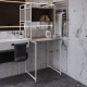 Стеллаж полка Бафрум 403 Ferrum-decor для стиральной машины 178x70,5x60,5 Белый металл ДСП Дуб Кремона Канолло 16 мм (FRD-107598) - фото 4
