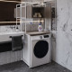 Стеллаж полка Бафрум 404 Ferrum-decor для стиральной машины 178x70,5x60,5 Белый металл ДСП Дуб Кремона Канолло 16 мм (FRD-107608) - фото 4