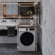 Стеллаж полка Бафрум 404 Ferrum-decor для стиральной машины 178x70,5x60,5 Белый металл ДСП Дуб Кремона Канолло 16 мм (FRD-107608) - фото 2