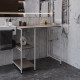 Стеллаж полка Бафрум 405 Ferrum-decor для стиральной машины 90x101x60,5 Белый металл ДСП Дуб Кремона Канолло 16 мм (FRD-107618) - фото 4