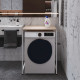 Стеллаж полка Бафрум 401 Ferrum-decor для стиральной машины 90x70,5x60,5 Белый металл ДСП Дуб Сонома 16 мм (FRD-107358) - фото 3