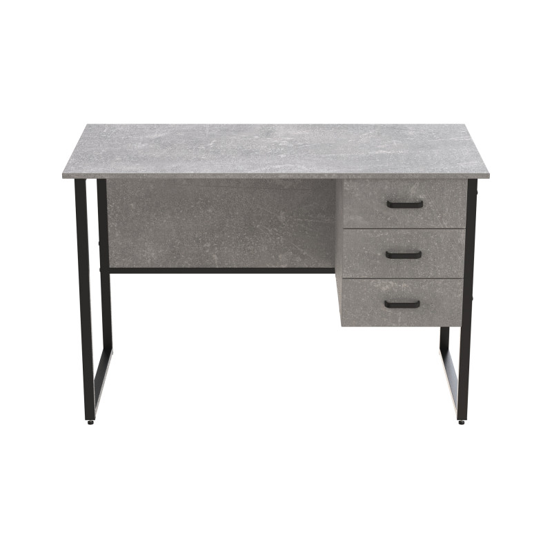 Компьютерный стол Ferrum-decor Гарри 75x120x60 черный ДСП Бетон 32мм (FRD-107308)