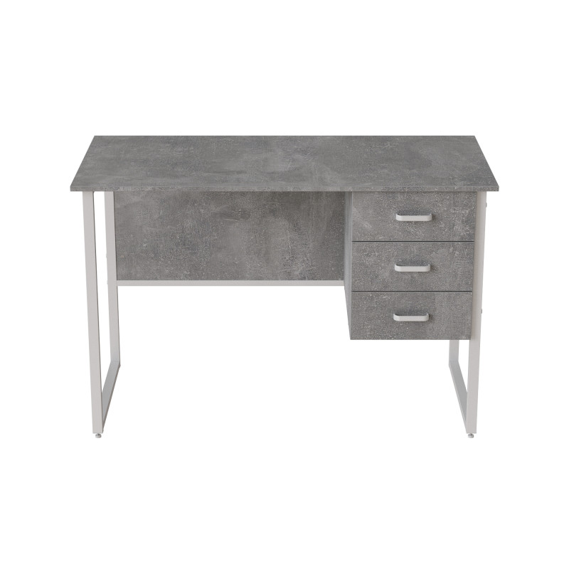 Компьютерный стол Ferrum-decor Гарри 75x140x60 белый ДСП Бетон 16мм (FRD-107298)