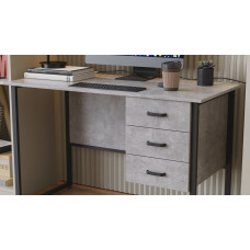 Компьютерный стол Ferrum-decor Гарри 75x120x60 черный ДСП Бетон 32мм (FRD-107308)