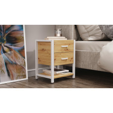 Тумба універсальна Ferrum-decor Вів'єн 2/1 50x41x40 білий ДСП Дуб Артизан 16 мм (FRD-106868)