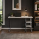 Стол письменный Кевин Ferrum-decor 75x120x60 Серый металл ДСП Кашемир 32 мм (FRD-108128) - фото 8