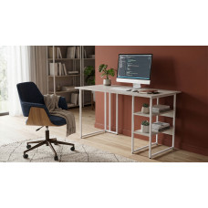 Стіл письмовий Кевин Ferrum-decor 75x100x60 Білий метал ДСП Кашемір 16 мм (FRD-108118)