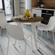 Стол круглый MARSI 4 870-4 ноги на конус Ferrum-decor 750x870x870 Белый металл ДСП Дуб Евок Прибрежный 16 мм (FRD-107528) - фото 3