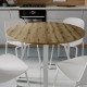 Стол круглый MARSI 4 870-4 ноги на конус Ferrum-decor 750x870x870 Белый металл ДСП Дуб Евок Прибрежный 16 мм (FRD-107528) - фото 2